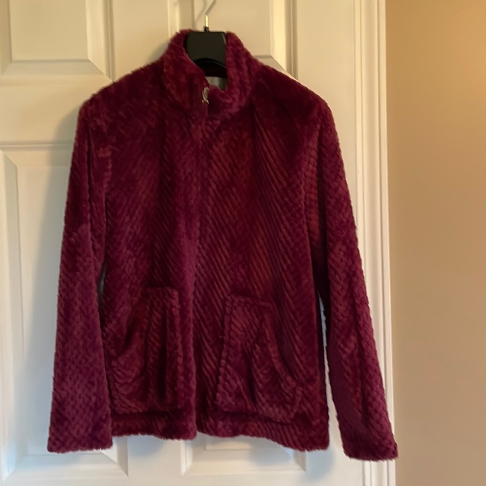 Magenta purple fuzzy house jacket
